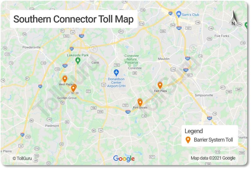 File:Southern Connector Toll Map.jpg