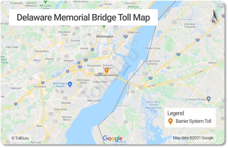 File:Delaware Memorial Bridge Toll Map.jpg